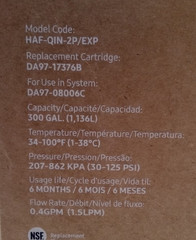 Genuine Samsung DA97-17376B HAF-QIN/EXP REFRIGERATOR Water Filter Lot of 2