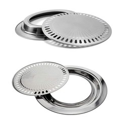 Saim Korean BBQ Grill Pan,Stainless Steel Non-Stick Roasting Smokeless Barbec…