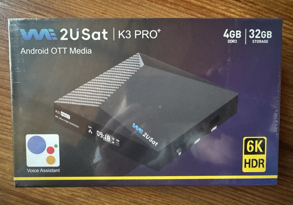 We2USat K3 PRO Android 10 TV Box 4GB+32GB | 6K UHD Streaming | WiFi 6