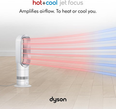 Dyson AM09 Hot+Cool Jet Focus Bladeless Heater Fan Thermostat Remote Control