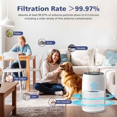 3-In-1 True HEPA Carbon FIlter for Levoit Air Purifier Core Mini 2 Pack