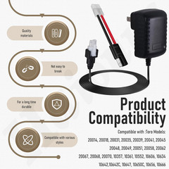 Toro Battery Charger Compatible with Lawn Mowers 30 Day Money Back Guarantee