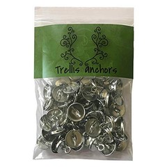 50-Piece Anchors for Trellis, Vine, Wall Climbing Plants, Lighting Silver