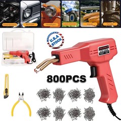 Plastic Welder Kit Soldering Hot Stapler Bumper Repairs Welding Gun 800 Staples