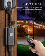 DEWENWILS Outdoor Remote Control Outlet, 15A Wireless Remote Control Switch,