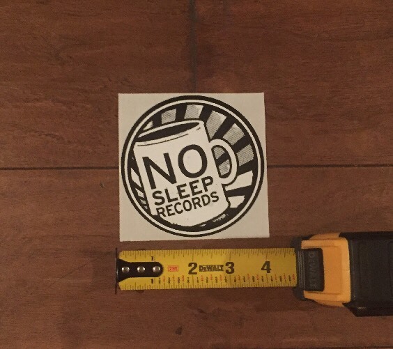 No Sleep Records Sticker 4″ Circle Wonder Years Mixtapes Moose Blood