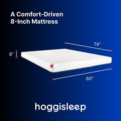 Short Queen, 8 Inch RV Mattress 60×74, High-Quality Memory Foam, hoggisleep NEW
