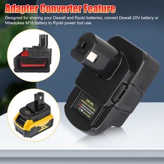 1/2Pcs USB Adapter Converter for Dewalt 18V/20V Battery to for Ryobi 18V Tool