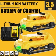 20V FOR DEWALT 20 Volt MAX Lithium-Ion Battery / Charger DCB203 DCB201-2 DCB207