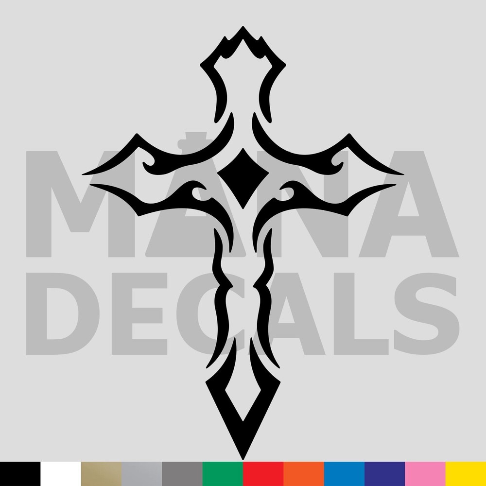Tribal Cross Vinyl Die Cut Decal Sticker – Jesus Christ Christian Religious God