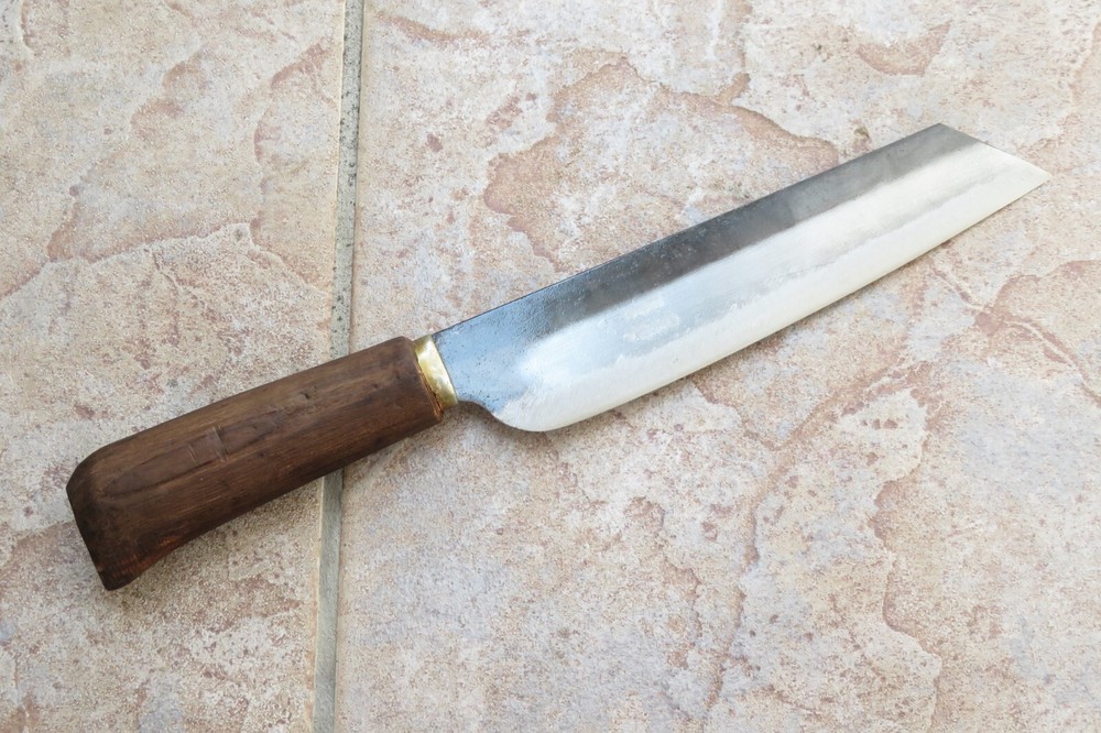 Crude – Premium Asian Nakiri Utility Knife, 7 inch, Carbon Steel, Handmade