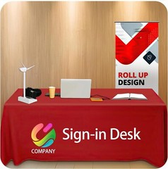 Customized Rectangle Tablecloth with Logo Personalized Table Cloth for Events