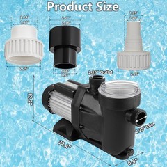 Hayward 1.5HP-2.5HP In/Above Ground Swimming Pool Pump w Motor Strainer Basket