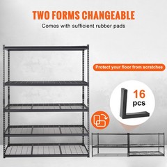 Uimoso Storage Shelving Unit 24*60*78″ Garage Rack 5-Tier Load 2000 lbs