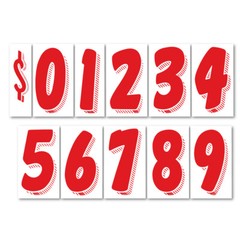 Car Dealer Windshield Stickers 13 Dozen Pricing Numbers 7.5 Inch Dealership Tags