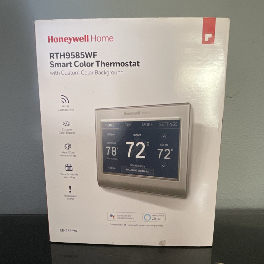 Honeywell Home RTH9585WF Wi-Fi Smart Color Thermostat Alexa/Google RTH9585WF1004