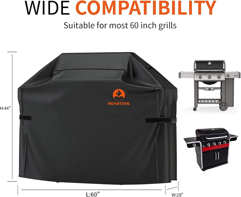 60 Inch Grill Cover for 7130 Weber Genesis II 3 Burner & Genesis 300 Gas Grills