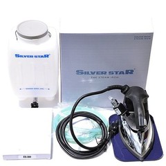 Gravity-Feed Steam Iron ~ Silver Star ~Industrial ES-300 Brand w/ Teflon shoe