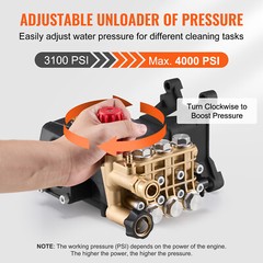 Pressure Washer Pump 1″ Shaft Horizontal Triplex Plunger 4000 PSI 4.0GPM