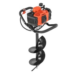 Uimoso Gas-Powered Earth Auger 52cc with 6″ & 10″ Drill Bits for Installation