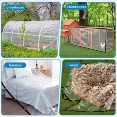 Clear Tarp – Heavy Duty Waterproof 7x10FT Plastic Tarps with Grommets – 2m * 3m