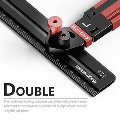 Stair Tread Gauge Tool Dual Nut Adjustable Jig Red Black