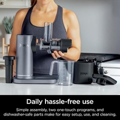 Ninja JC101 Cold Press Pro Compact Powerful Slow Juicer with Total Pulp Control