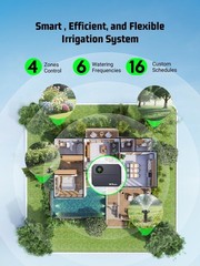 Smart Sprinkler Controller with 2.4GHz WiFi – Effortless App Control 4 Zones