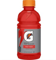 Gatorade Thirst quencher Fruit punch Sports drinks, 12 fl oz, 12 Count Bottles.