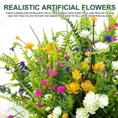 20 Bundles Artificial Flowers for 20 Bundles, Mixed 6 Styles 2