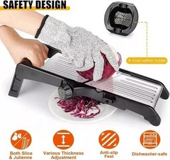 7-in-1 Adjustable Stainless Steel Mandoline Vegetable Food Slicer for Kitchen –