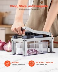 VEVOR Vegetable Chopper Mandoline Slicer All-in-1 Food Veggie Cutter 9 Blades