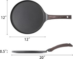 12-Inch Nonstick Crepe Pan with Swiss Granite Coating & Stay-Cool Handle