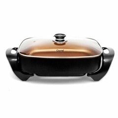 Caynel 16 Inch Non-stick Electric Skillet with Glass Cover 16″ x 12″ x 3″