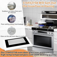 316452758 Outer Oven Door Glass For Frigidaire Crosley Kenmore Range 4583012