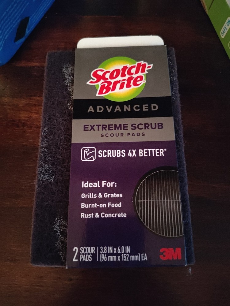 Scotch-Brite Extreme Scrub Heavy Duty Scouring Pad For Grill 4.4 in. 2 pk