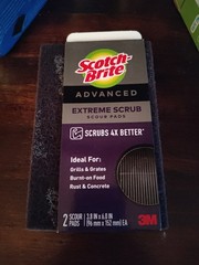Scotch-Brite Extreme Scrub Heavy Duty Scouring Pad For Grill 4.4 in. 2 pk