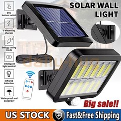 1200000lm LED Solar Street Light Security Flood Lamp Motion Sensor Outdoor Wall