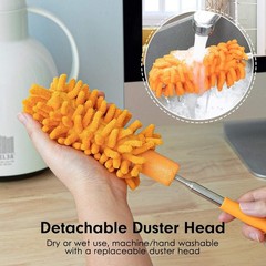 Microfiber Duster for Cleaning, Hand Washable Dusters with 2pcs Replaceable M…