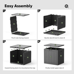 31 Gallon Outdoor Storage Box, Waterproof Deck Box with Lockable Lid, Patio Furn