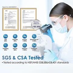 Waterdrop G3P600 Reverse Osmosis System, NSF/ANSI 42 & 53 & 58 & 372 Certified