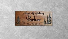 Custom Carved Wooden Sign with Bear | Rustic Home Cabin Wall Decor