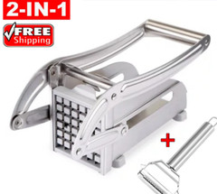 Heavy Duty Stainless Steel French Fry Cutter with Suction Feet for Potatoes