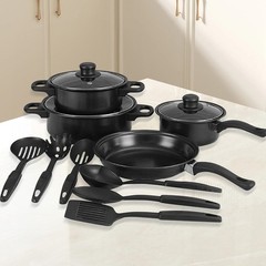 13PCS Nonstick Kitchen Pots & Pans Set Induction Cooking Pot Kitchen Utensils US