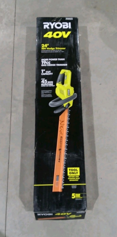 RYOBI 40V 24″inch Cordless Battery Hedge Trimmer (Tool Only) NEW, Free Shipping