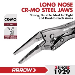 6.5 in Needle Nose Locking Pliers CR-MO Jaw Adjustable Clamping Trigger Release