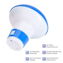 2Pcs Swimming Pool Spa Chemical Dispenser Tablet Holder Chlorine Bromine Float