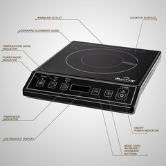 1800W Portable Induction Cooktop Countertop Burner, Black 9100MC/