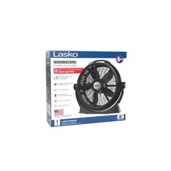 Lasko WindMachine 20″ Floor Fan 3-Speed Air Circulator Black A20305