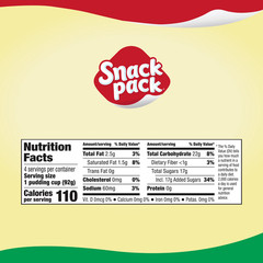 Snack Pack Lemon Pudding, 3.25 oz Pudding Cups, 4 Count